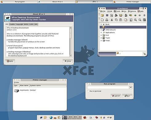 XFCE:   !