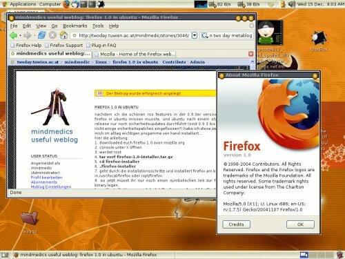 Firefox в среде Ubuntu Linux